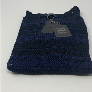 Rag & Bone Women's Black Cassie Striped Perforated